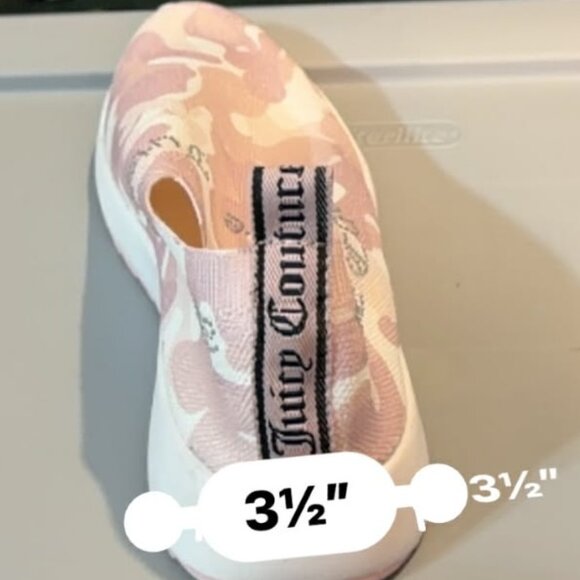 SIZE 9 Juicy Couture Avarie Knit Slip-on Joggers Sneakers - Pink Camo Studded - Picture 8 of 16